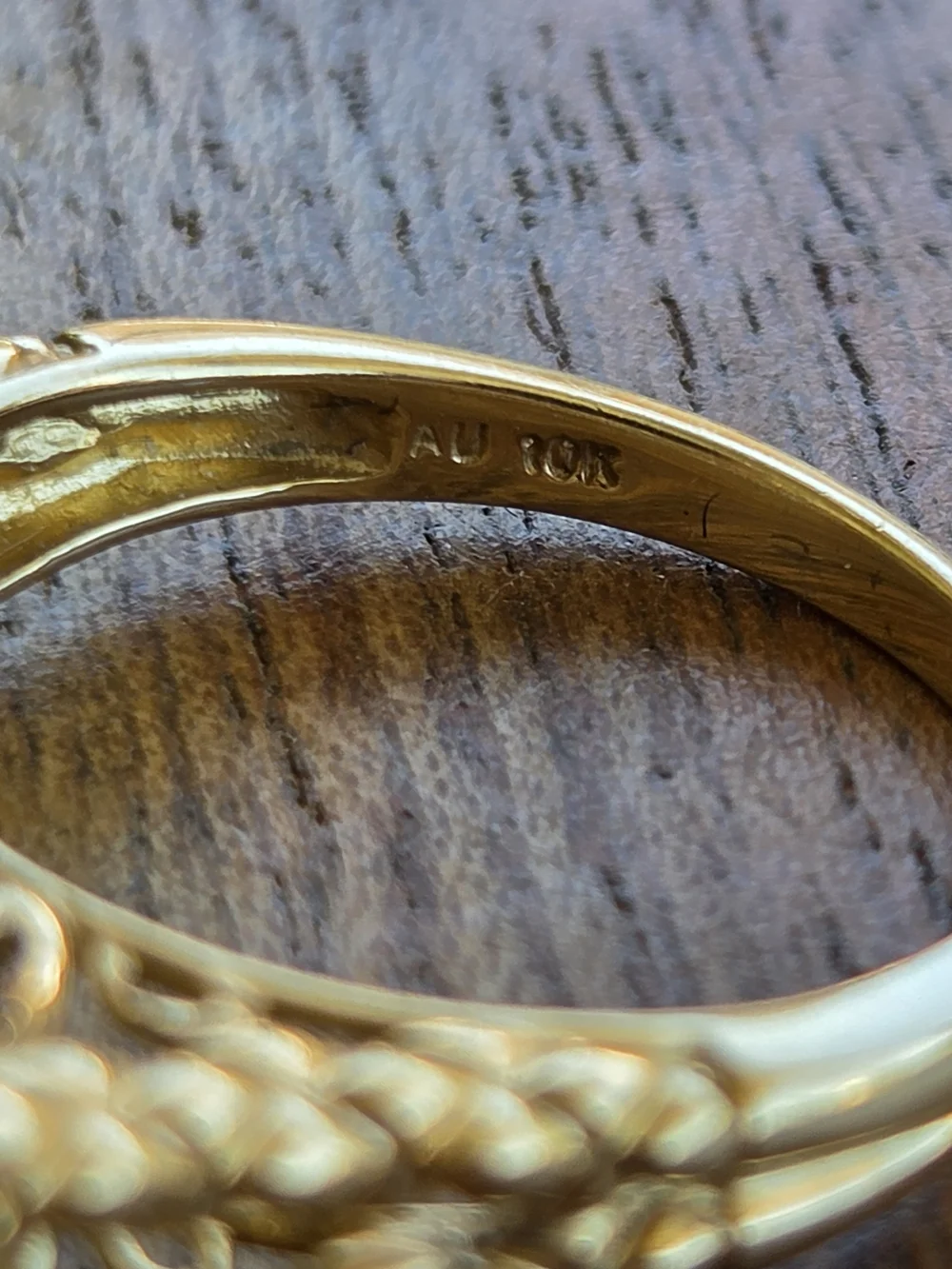 Vintage 10k Yellow Gold Prasiolite Fantasy-Cut Statement Ring